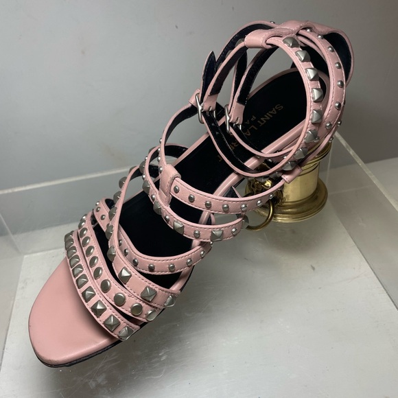Saint Laurent Pink studded sandals sz 38 made in italy - Picture 4 of 15